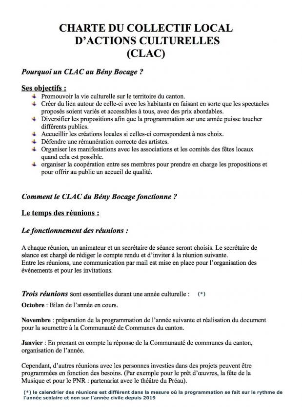 Charte du clac1 1